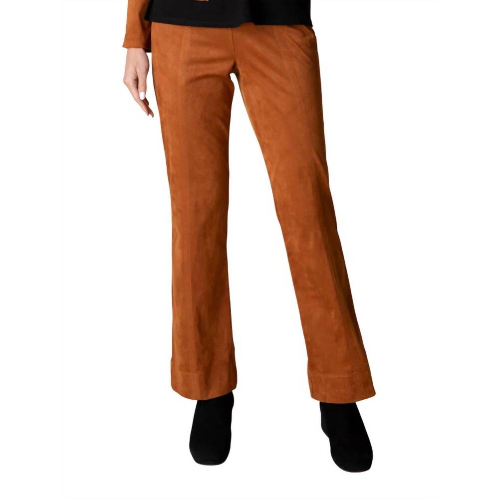 NEW HABITAT faux suede bootcut pant in ginger